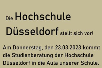 Die Hochschule Düsseldorf stellt sich vor!